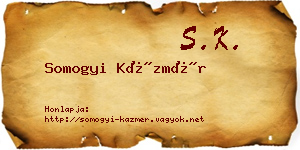 Somogyi Kázmér névjegykártya
